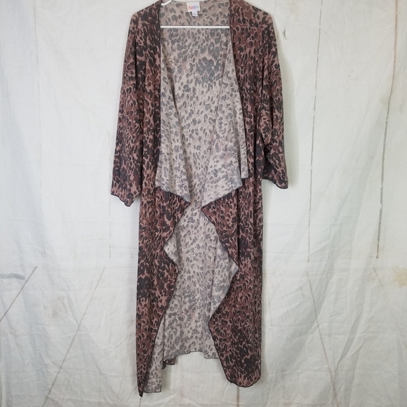 Lularoe animal print long cardigan - Picture 5 of 8